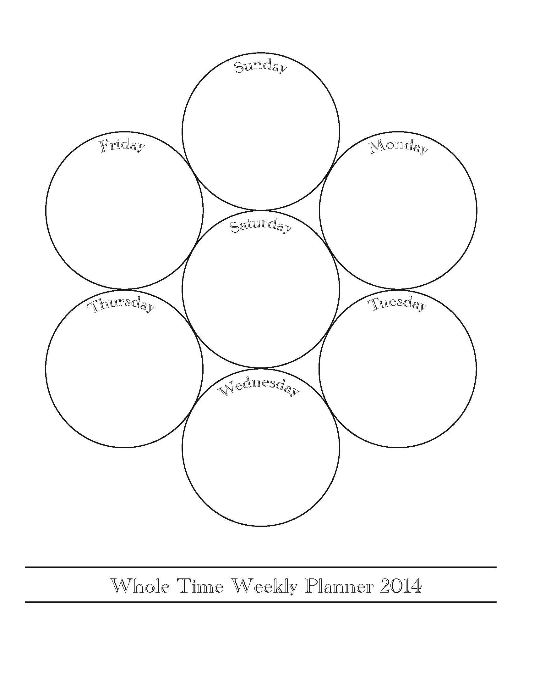 2014 Whole Time Weekly Planner